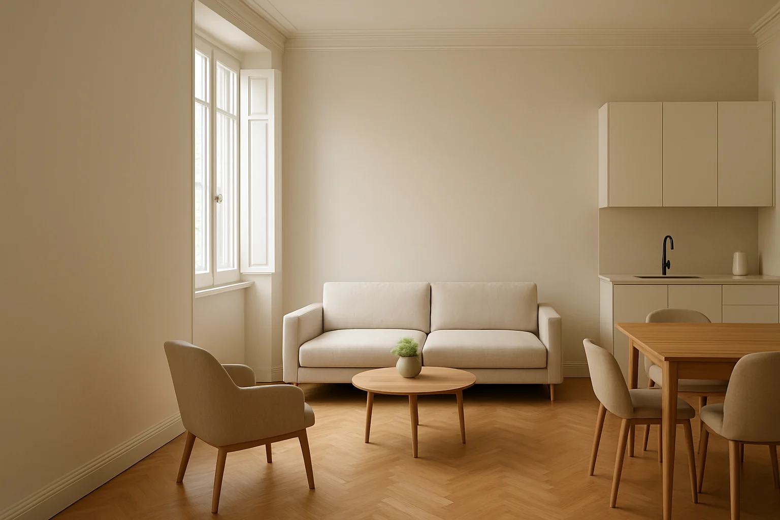 Premier Maid Services team cleaning a bright Milan apartment